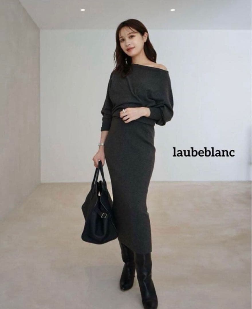 ワンピース laubeblanc Dolman sleeve Knit dress