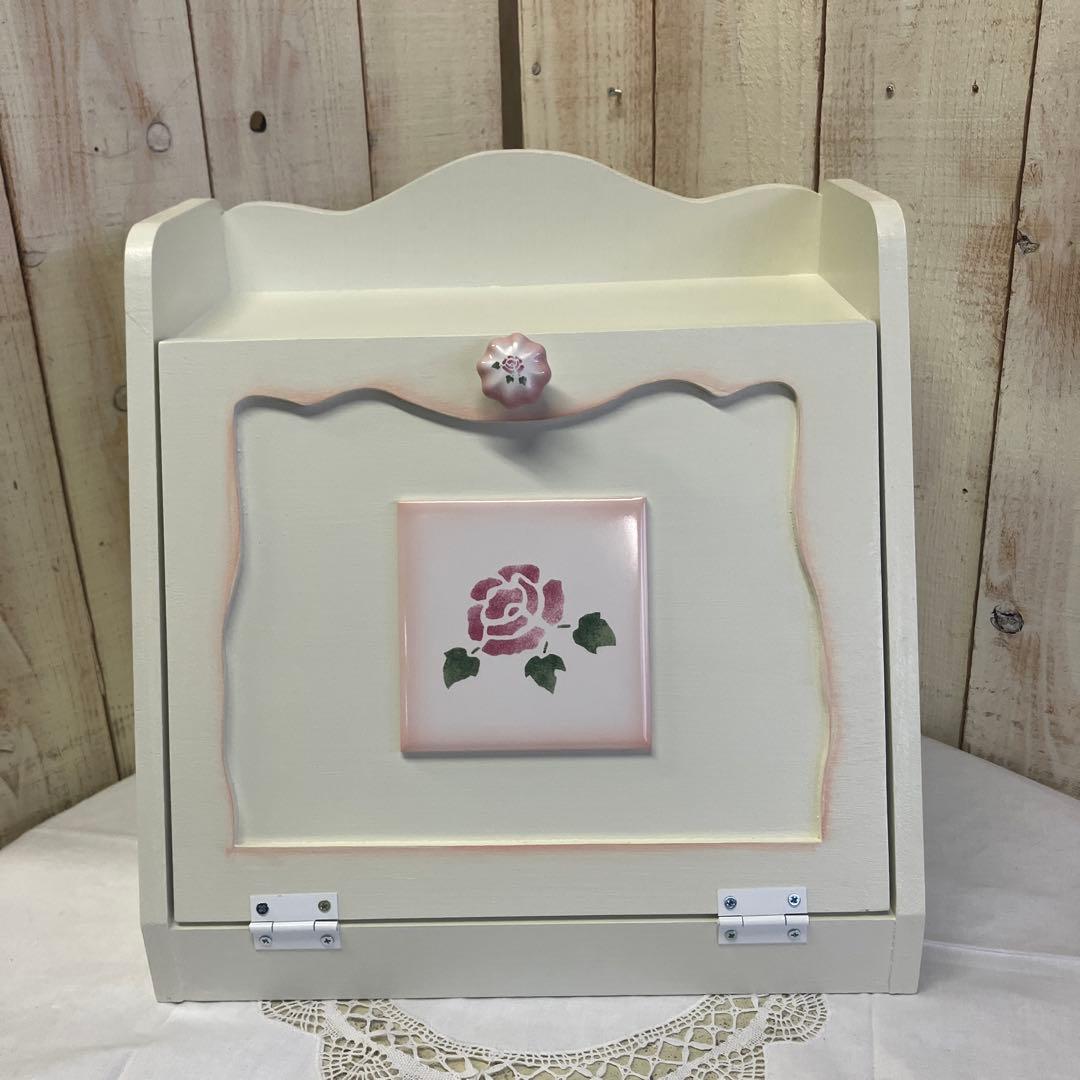 木製ブレッドケース マニーローズタイル