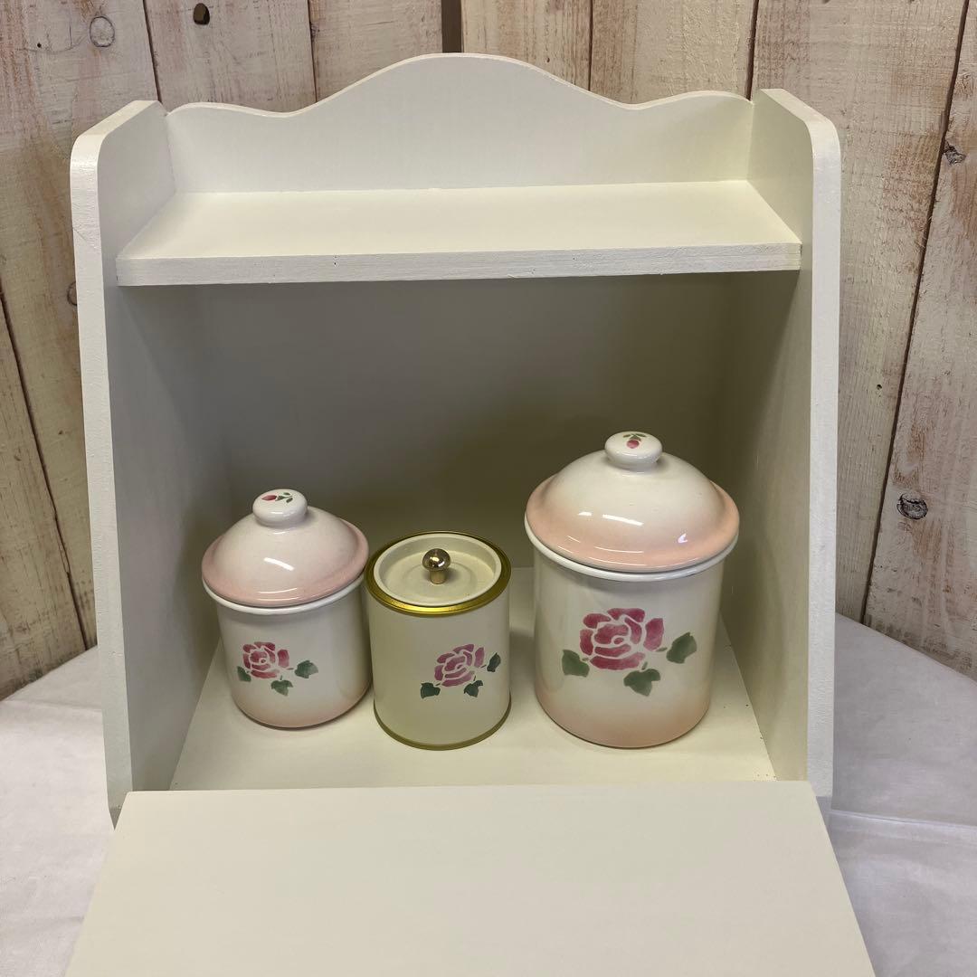 木製ブレッドケース マニーローズタイル