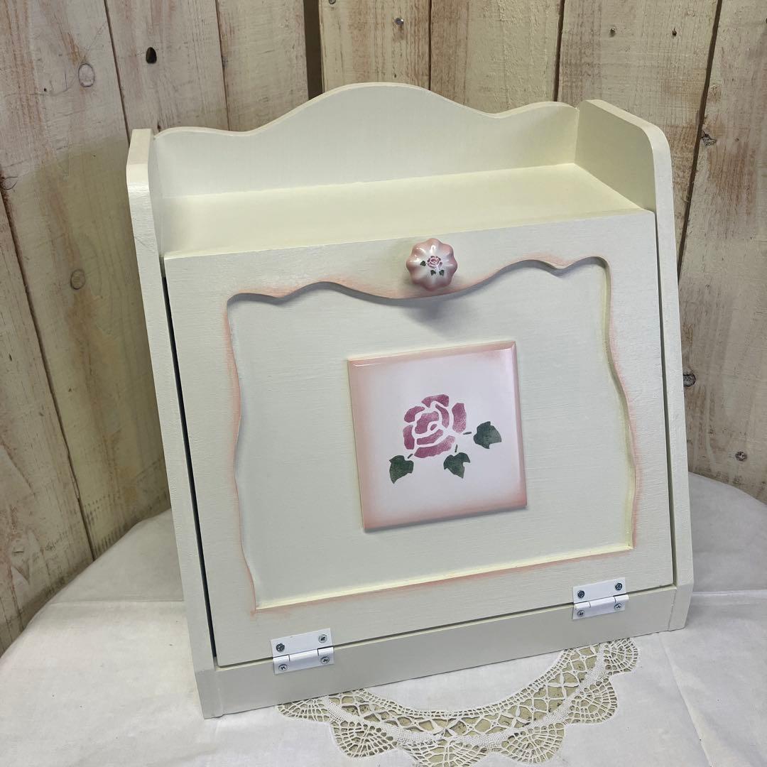 木製ブレッドケース マニーローズタイル