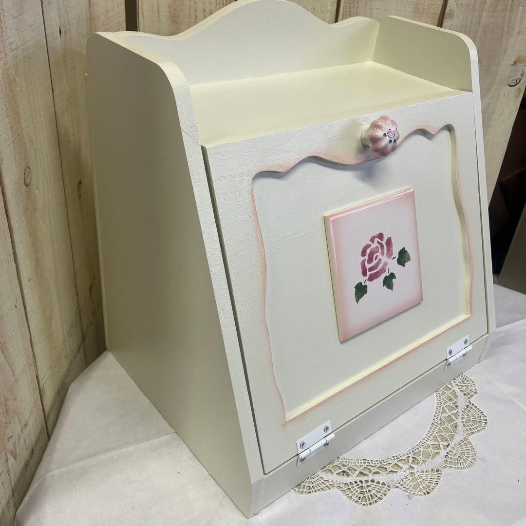 木製ブレッドケース マニーローズタイル