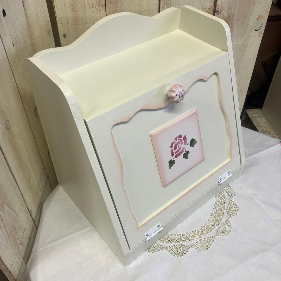 木製ブレッドケース マニーローズタイル