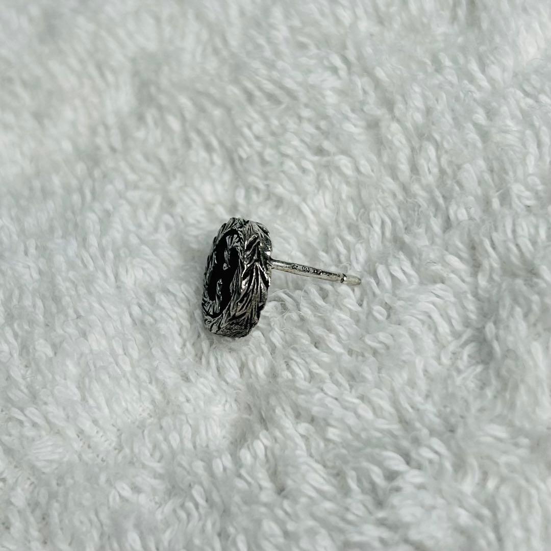 GUCCI グッチ　ピアス　インターロッキングG アラベスク 燻し 片耳用