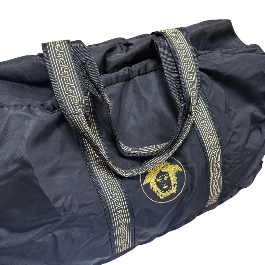 GIANNI VERSACE ヴェルサーチ ボストンバッグ メデューサ グレカ柄