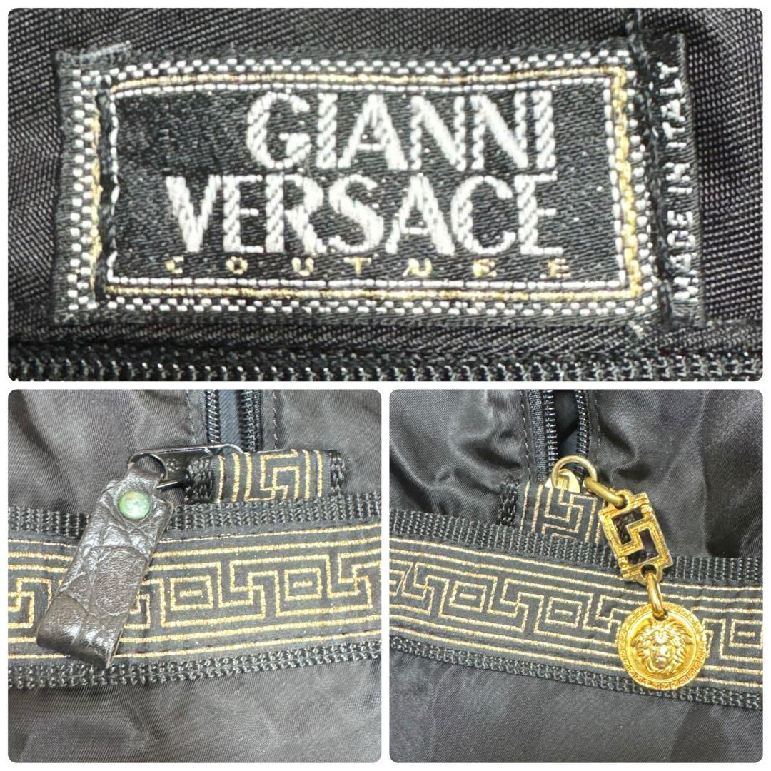 GIANNI VERSACE ヴェルサーチ ボストンバッグ メデューサ グレカ柄