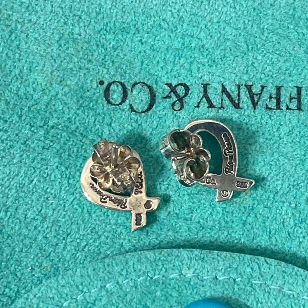 美品　Tiffany ティファニー　ピアス　シルバー　ラヴィングハート