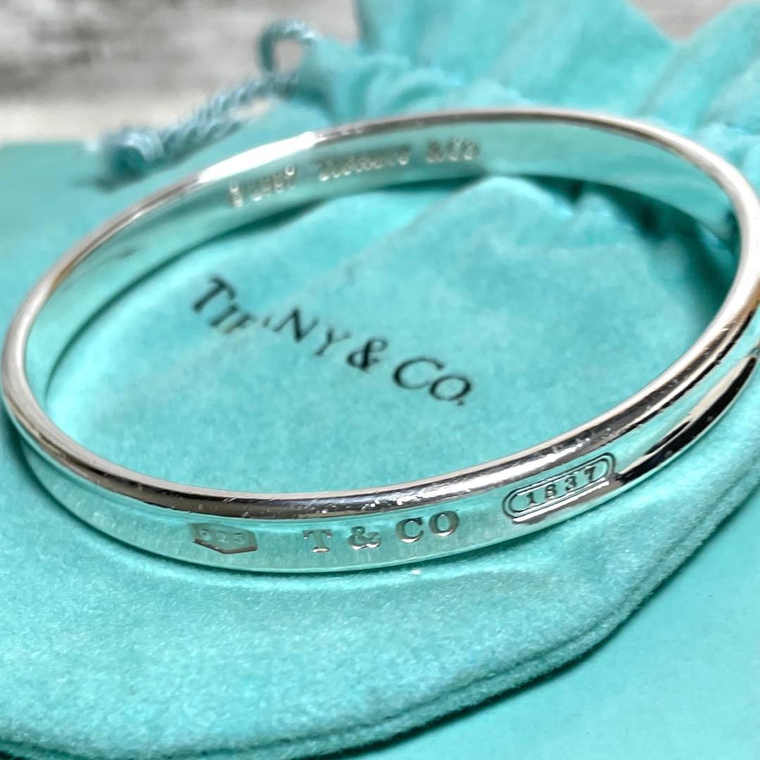 TIFFANY&Co.ティファニー　ナローバングル　箱、巾着袋セット　925
