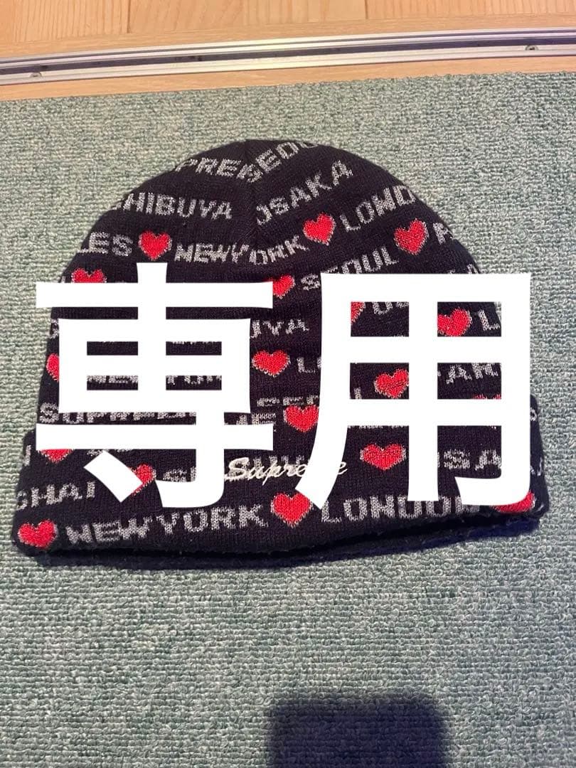 Supreme ニット帽 都市名デザイン