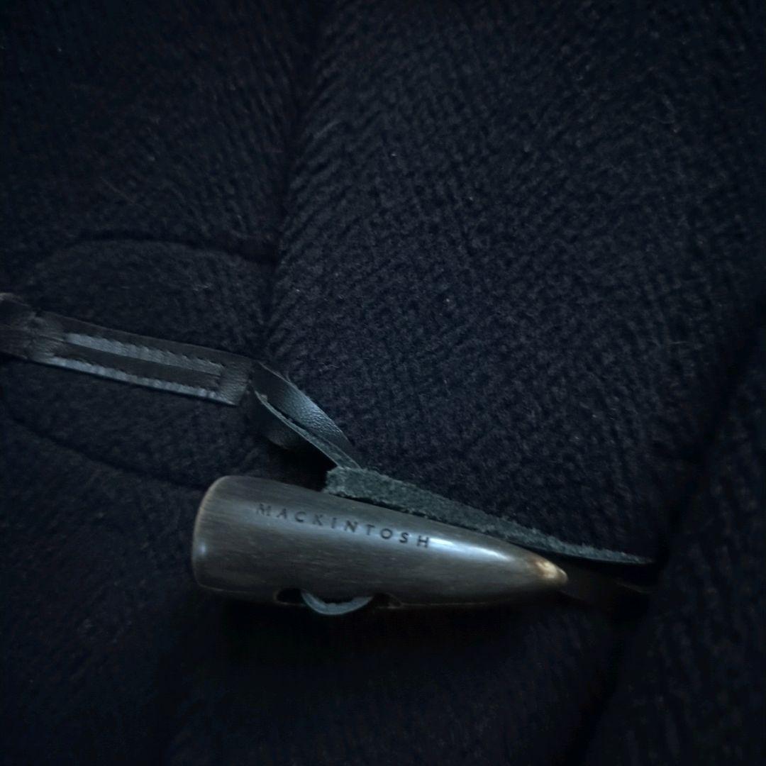 マッキントッシュ ダッフルコート ヘリンボーン ウール 英国製 ネイビー 38