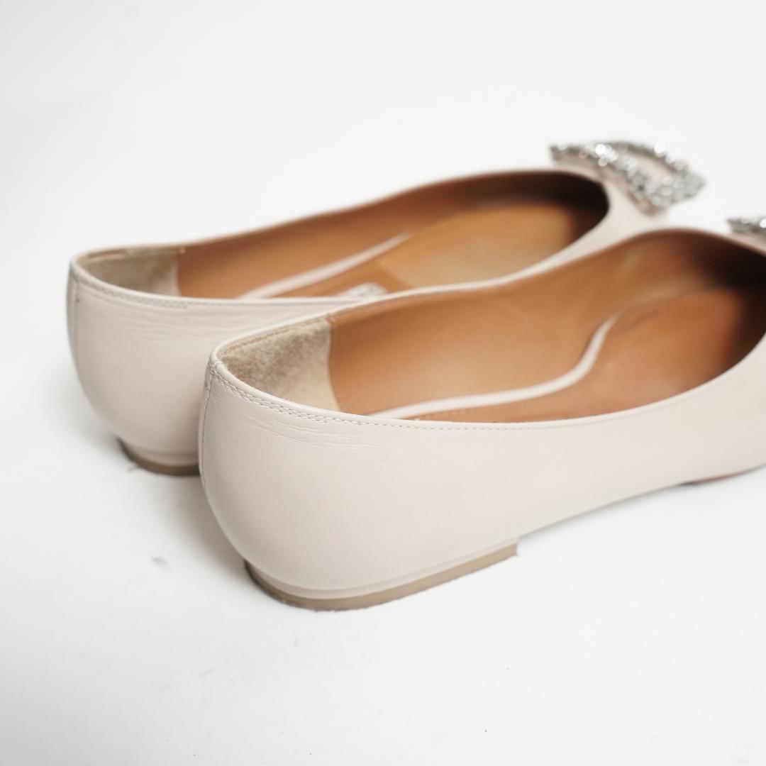 【美品】ピッピシックパンプス フラットシューズ ビジュー 24cm