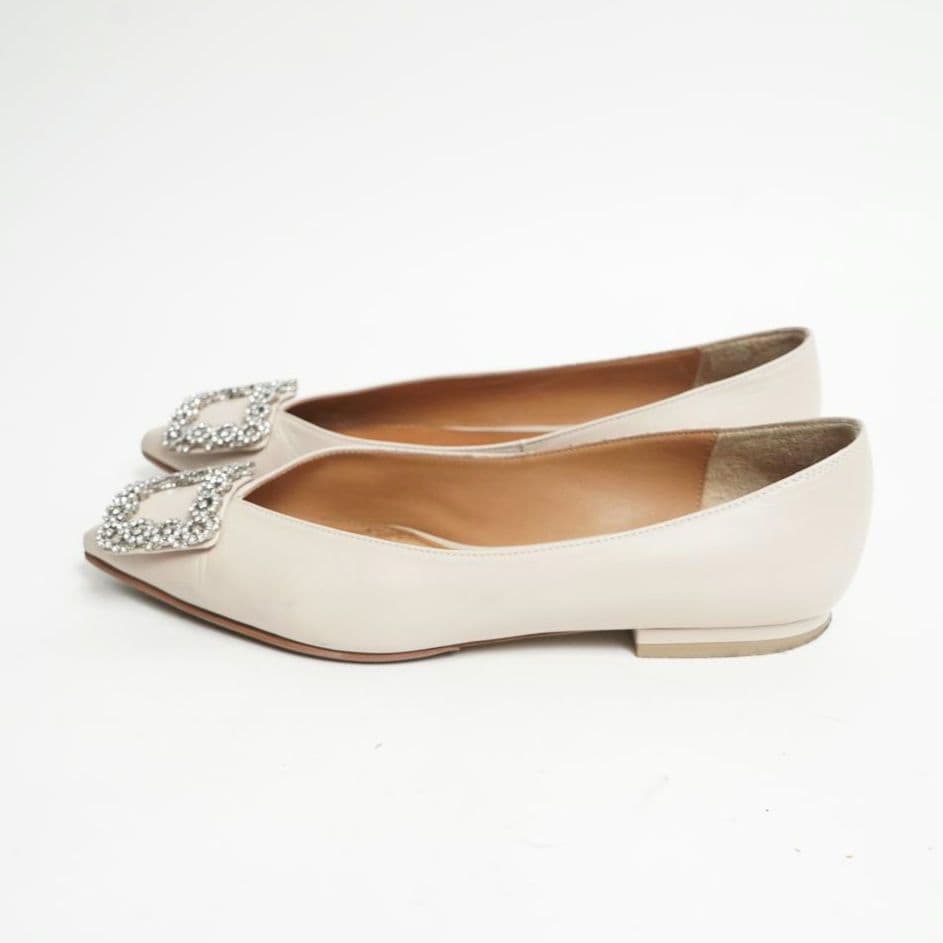 【美品】ピッピシックパンプス フラットシューズ ビジュー 24cm