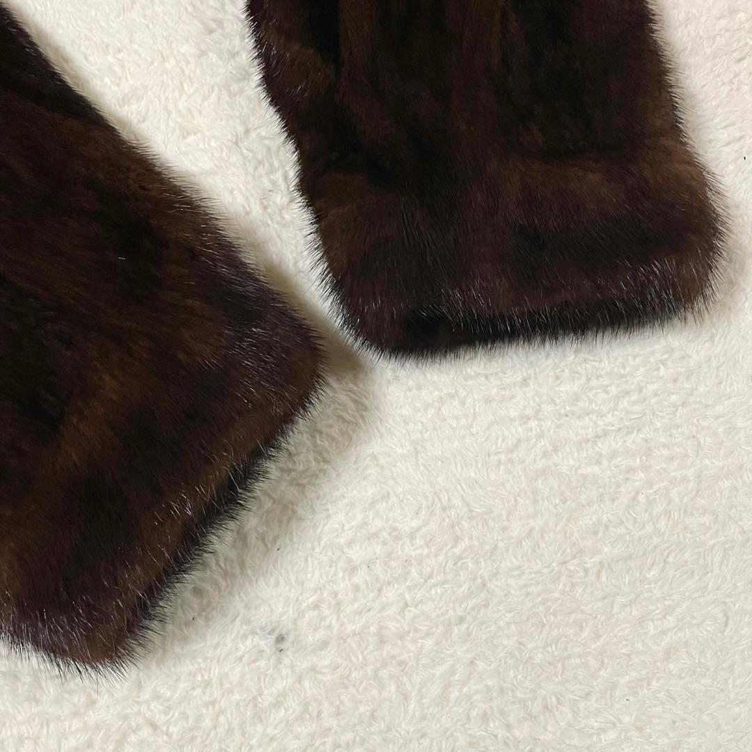 【希少デザイン】 デミバフミンク コート 本毛皮 リアルファー フリーサイズ