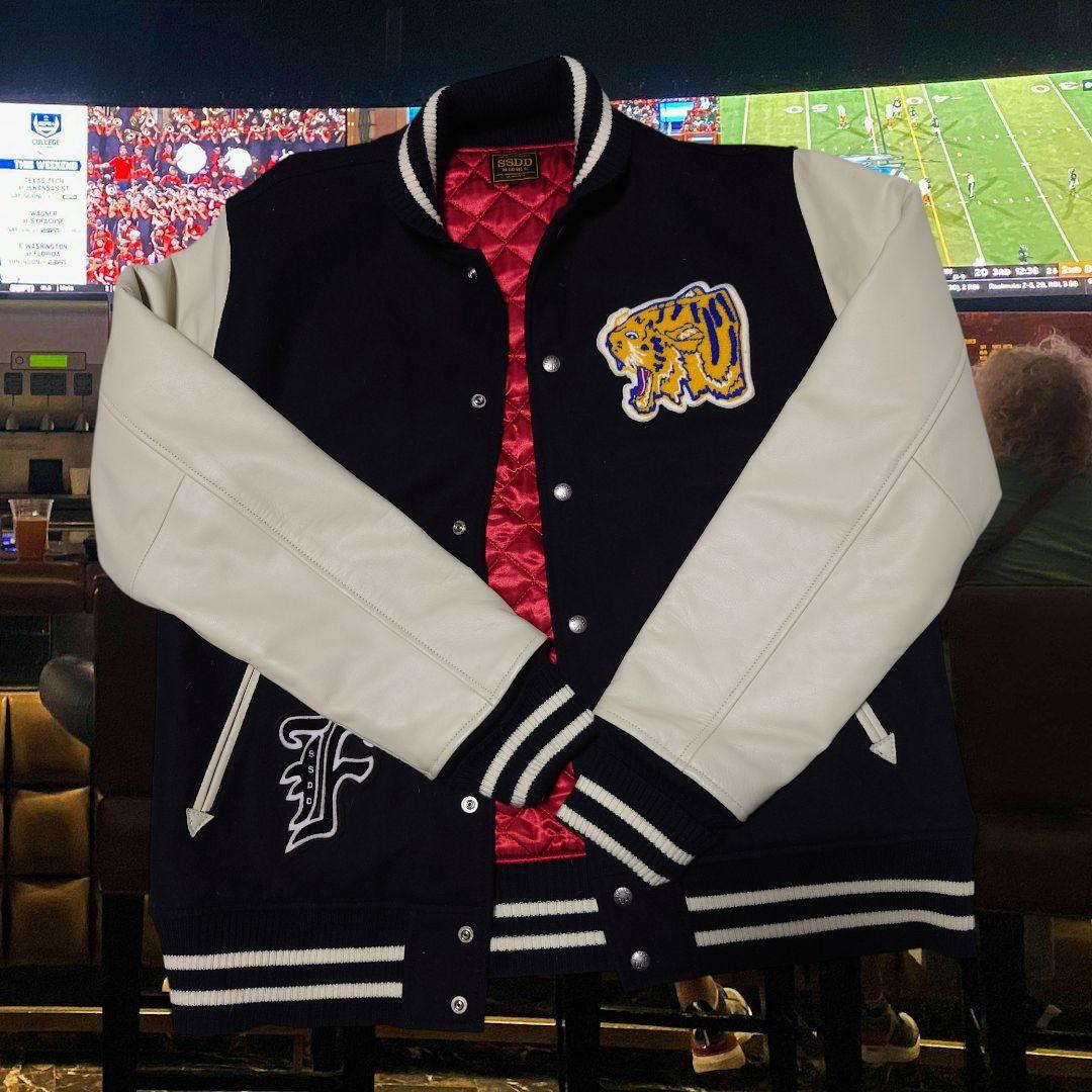 美品！ファクト SSDD 中綿入り スタジャン 袖 牛革 XXL 送料無料！