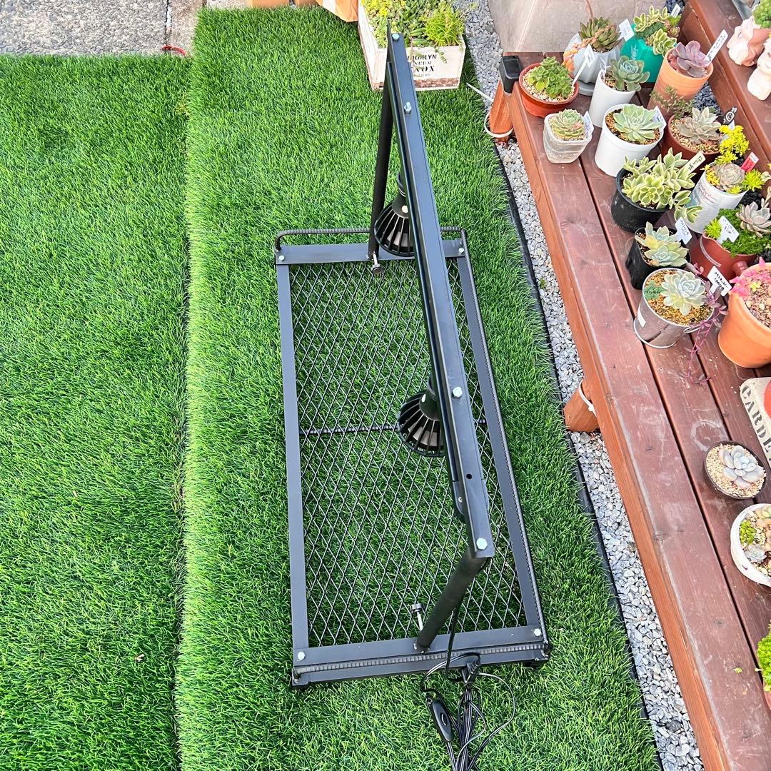 植物棚、高さ調整可能ダクトレール付！アイアンラック　アガベ　アイアンシェルフ