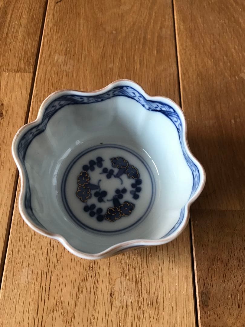 大聖寺伊万里　古伊万里　伊万里　色絵　金彩　向付　輪華鉢　5客