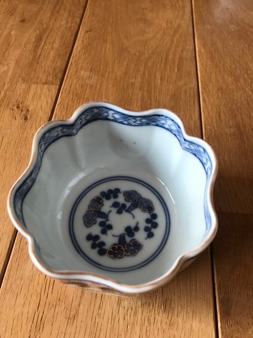 大聖寺伊万里　古伊万里　伊万里　色絵　金彩　向付　輪華鉢　5客