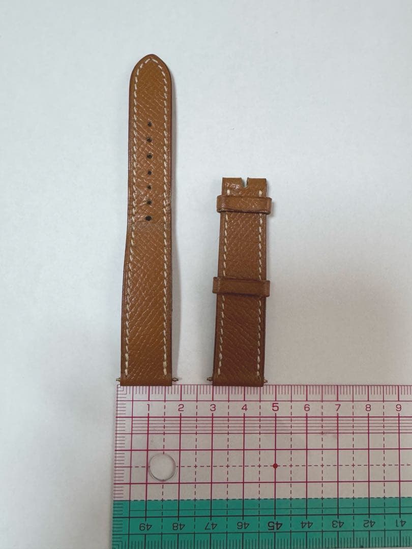 【HERMES 】エルメスHウォッチ換えベルト　レザーベルト ブラウン