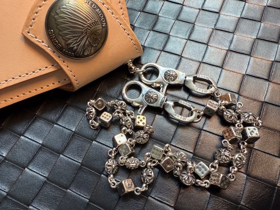 【Dice × Flower ウォレットチェーン】 重厚で存在感QBSZSZ09