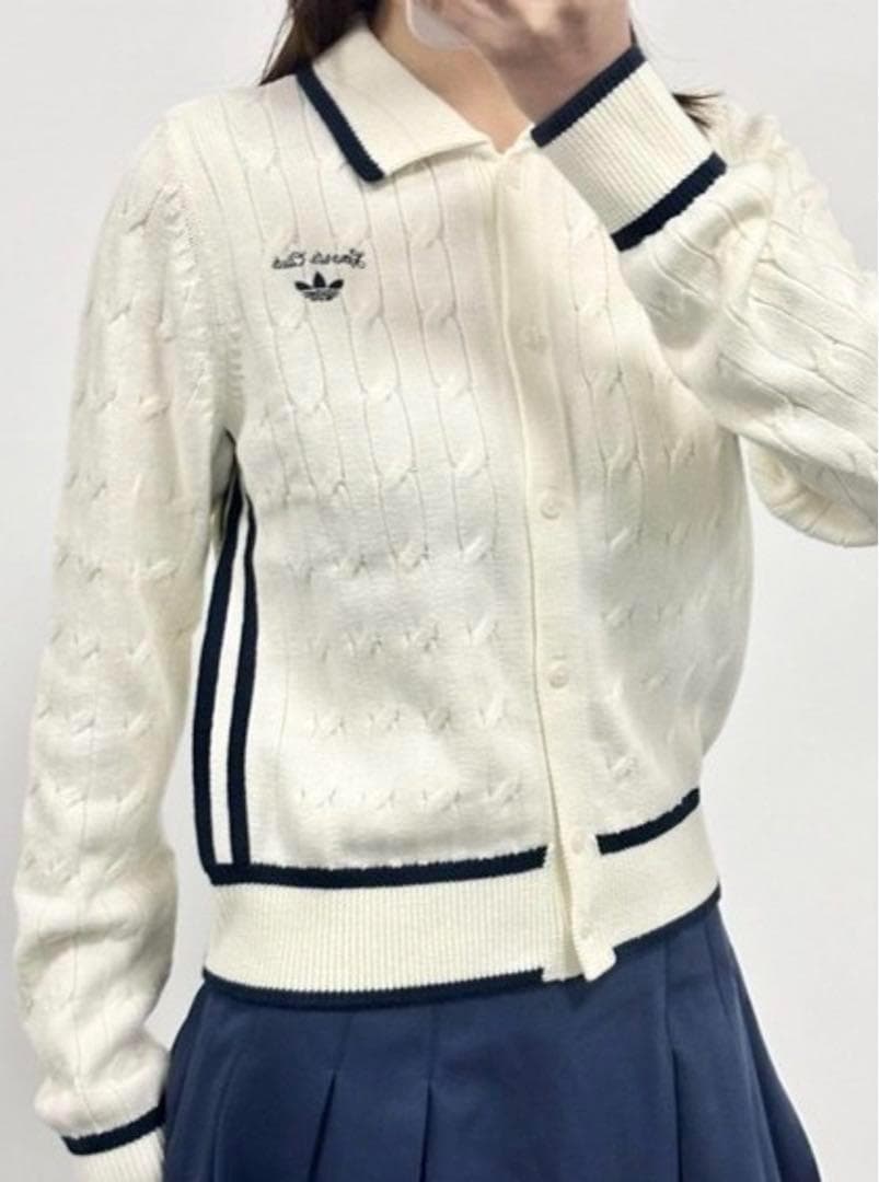 【新品 日本未発売】adidas レトロ ニット カーディガン