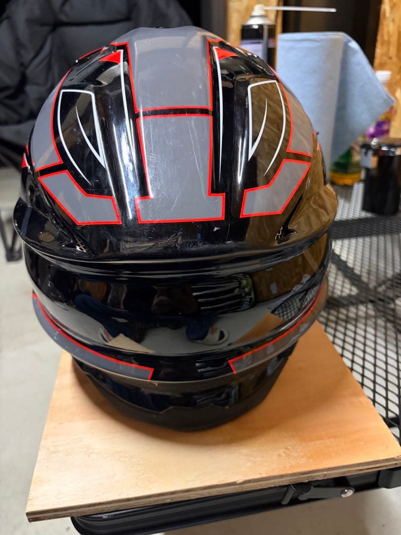 SHOEI フルフェイスヘルメット Lサイズ グレー/レッド