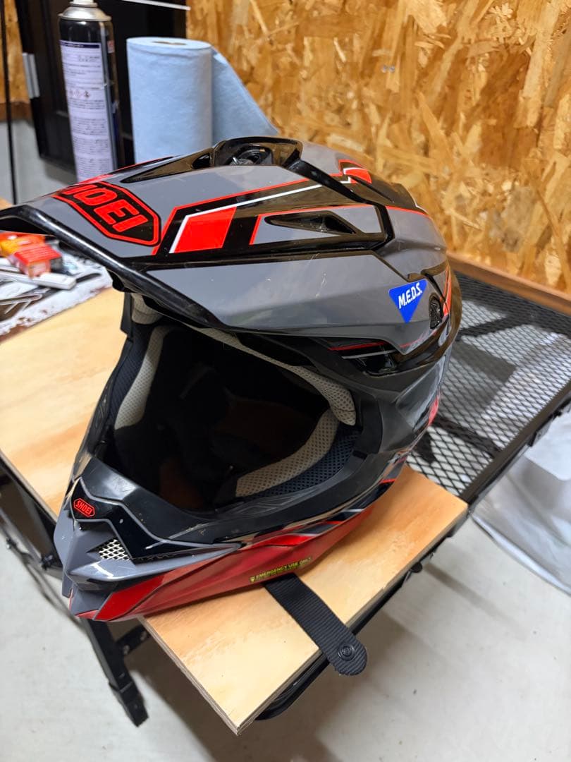 SHOEI フルフェイスヘルメット Lサイズ グレー/レッド