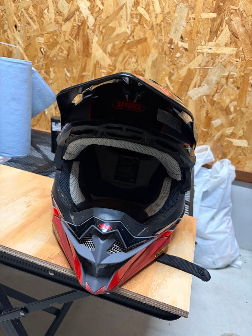 SHOEI フルフェイスヘルメット Lサイズ グレー/レッド