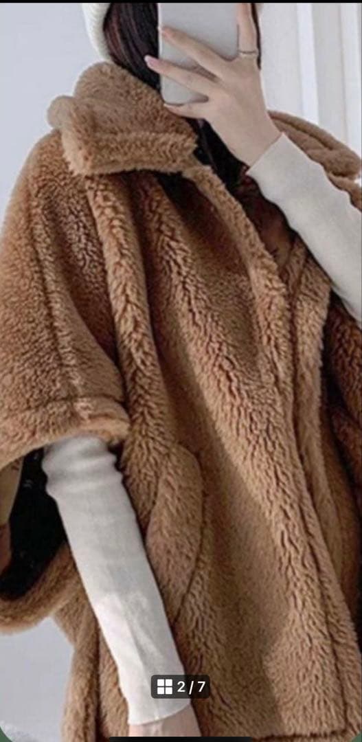 テディ風ケープコート