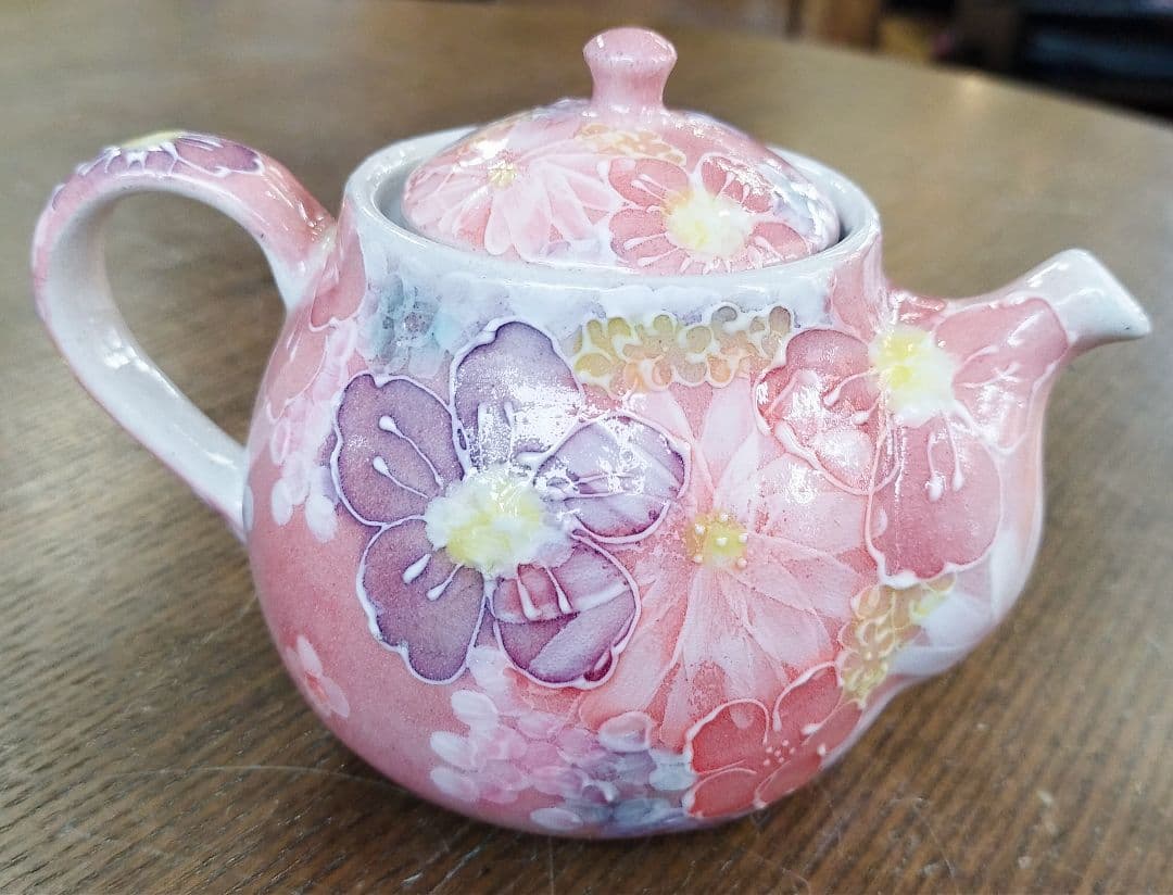 【新品・未使用】工房ゆずりは　紅彩花間取　プチポット　記念品　プレゼント