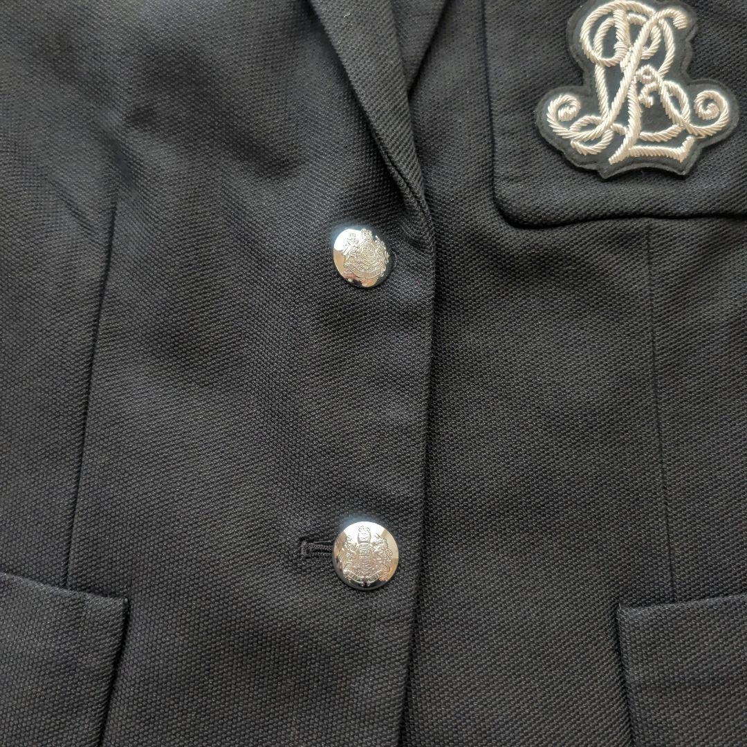 2024 ローレンラルフローレン ブリオンジャガードブレザー 銀ボタン 黒 L