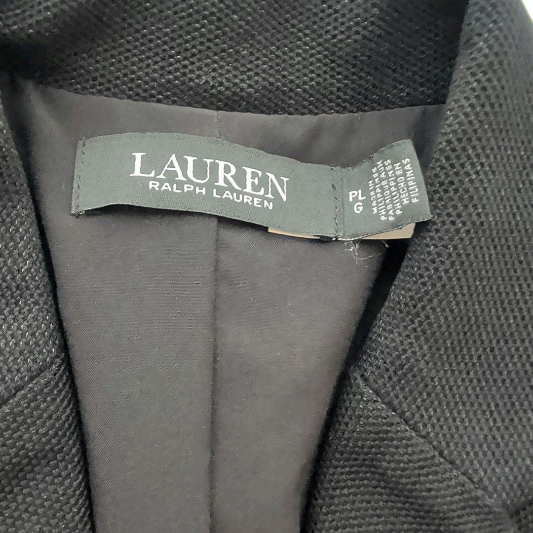 2024 ローレンラルフローレン ブリオンジャガードブレザー 銀ボタン 黒 L