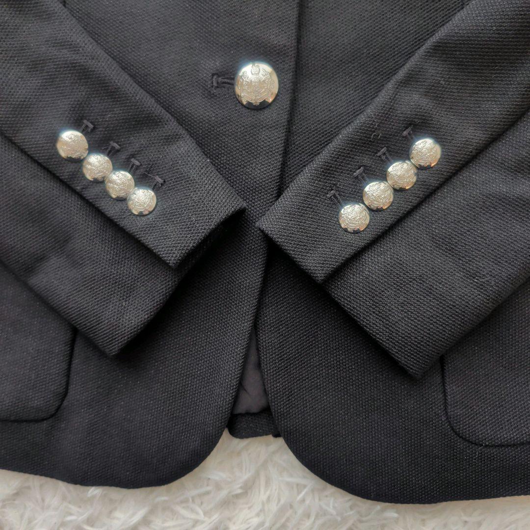2024 ローレンラルフローレン ブリオンジャガードブレザー 銀ボタン 黒 L