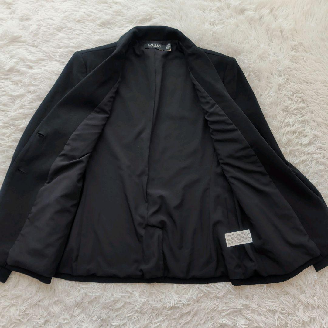 2024 ローレンラルフローレン ブリオンジャガードブレザー 銀ボタン 黒 L