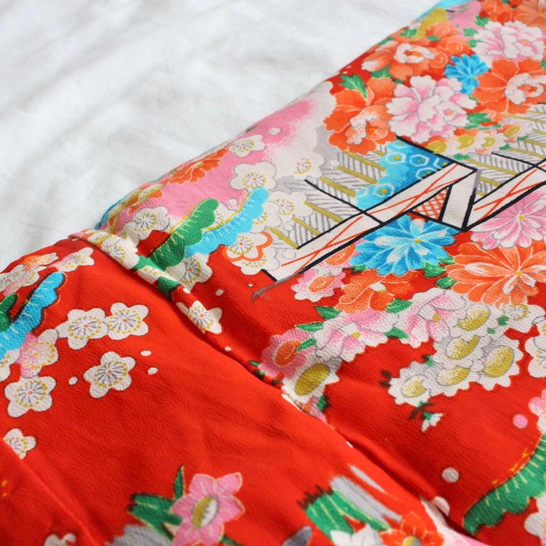 七五三 3歳 女の子 子供 アンティーク 着物 総絞り 被布 セット