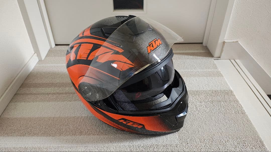 KTM仕様 システムヘルメット インナーバイザー付き