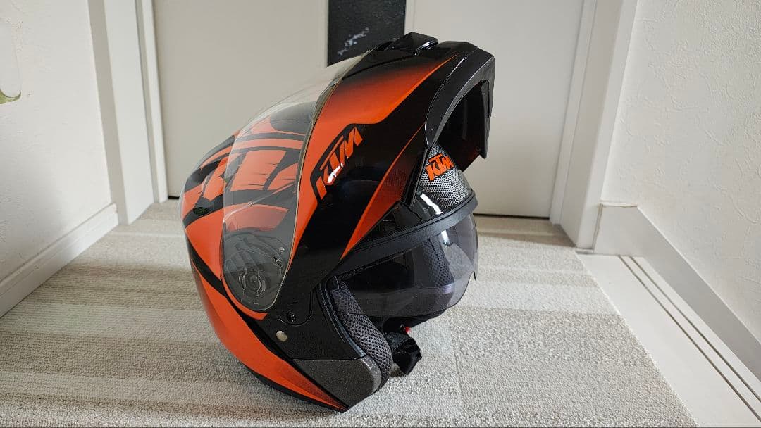 KTM仕様 システムヘルメット インナーバイザー付き