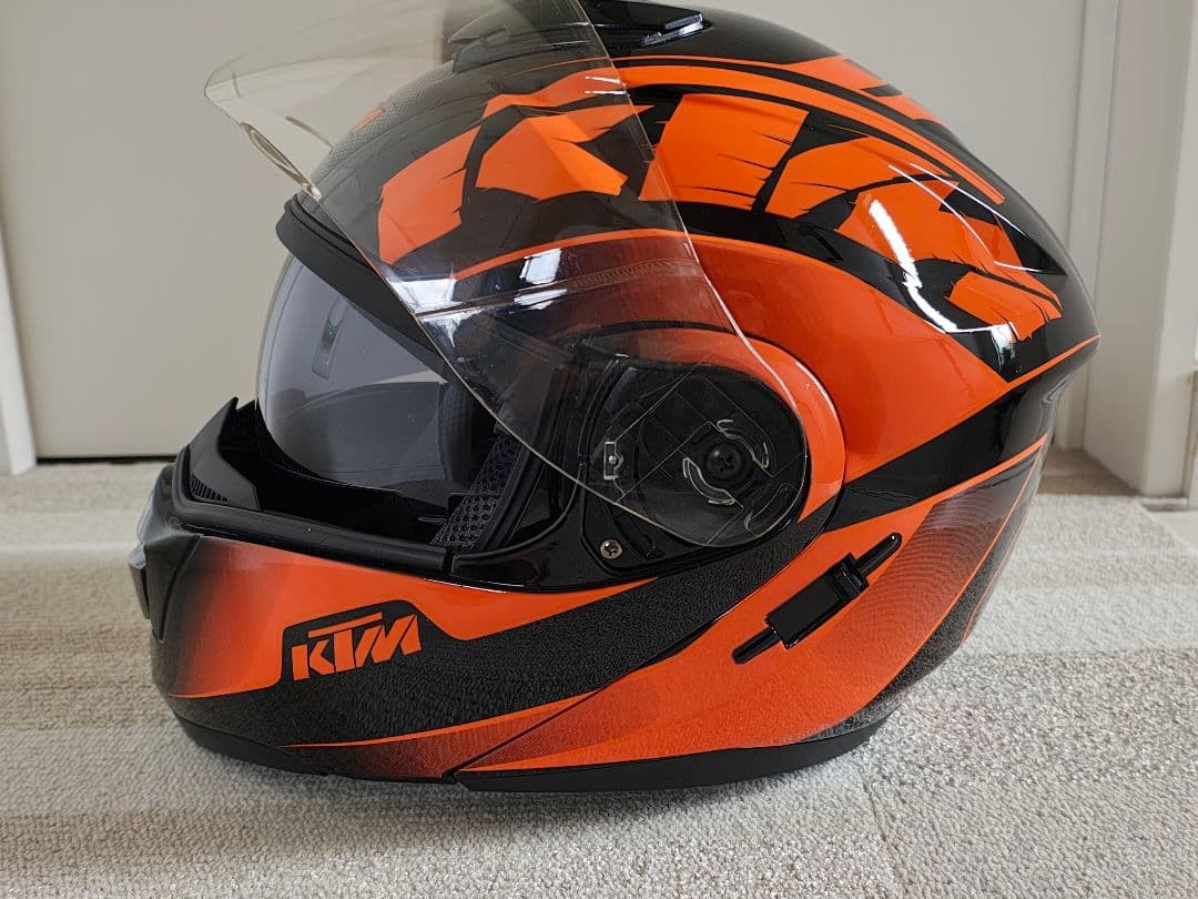 KTM仕様 システムヘルメット インナーバイザー付き