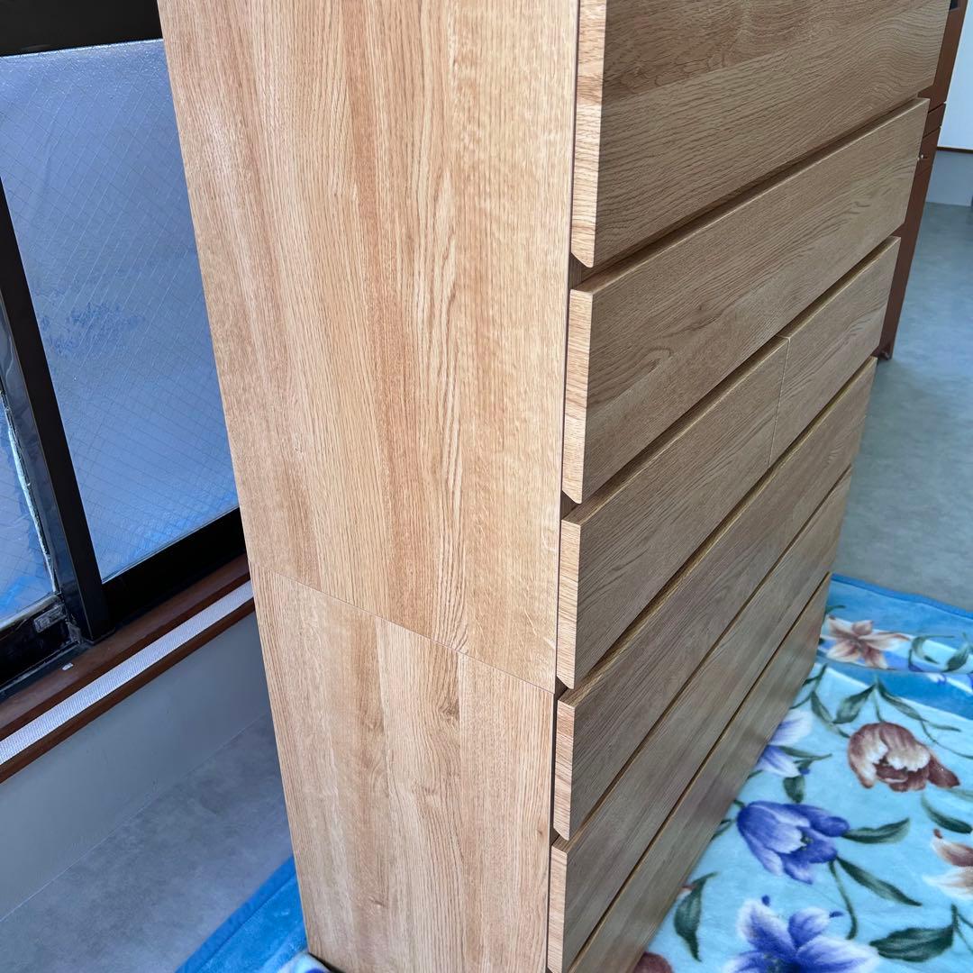 ニトリ ハイチェスト キャビネット クエス 100-6 LBR