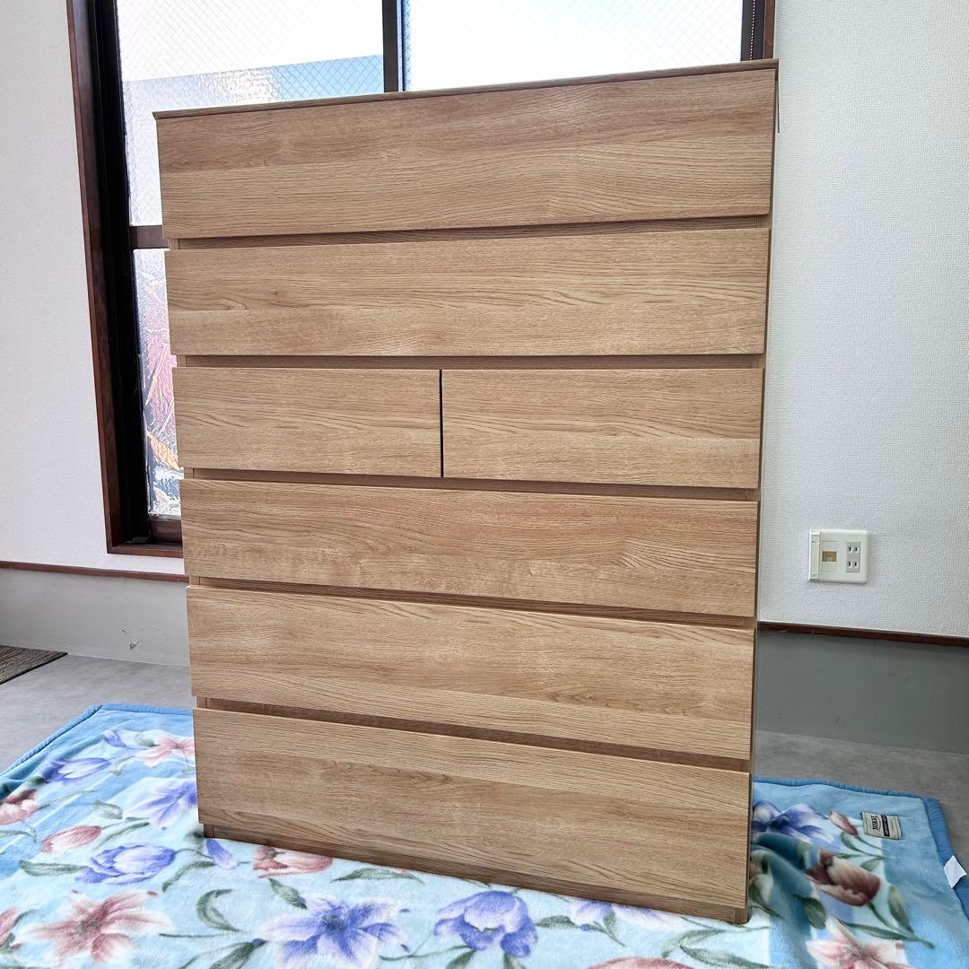 ニトリ ハイチェスト キャビネット クエス 100-6 LBR