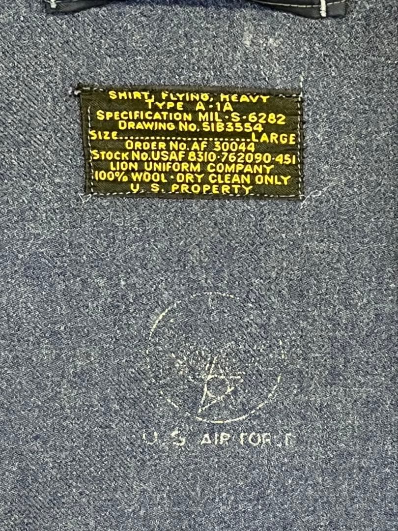 50S アメリカ軍 USAF \"A-1A\" 黒タグ 4ポケット ウールジャケット