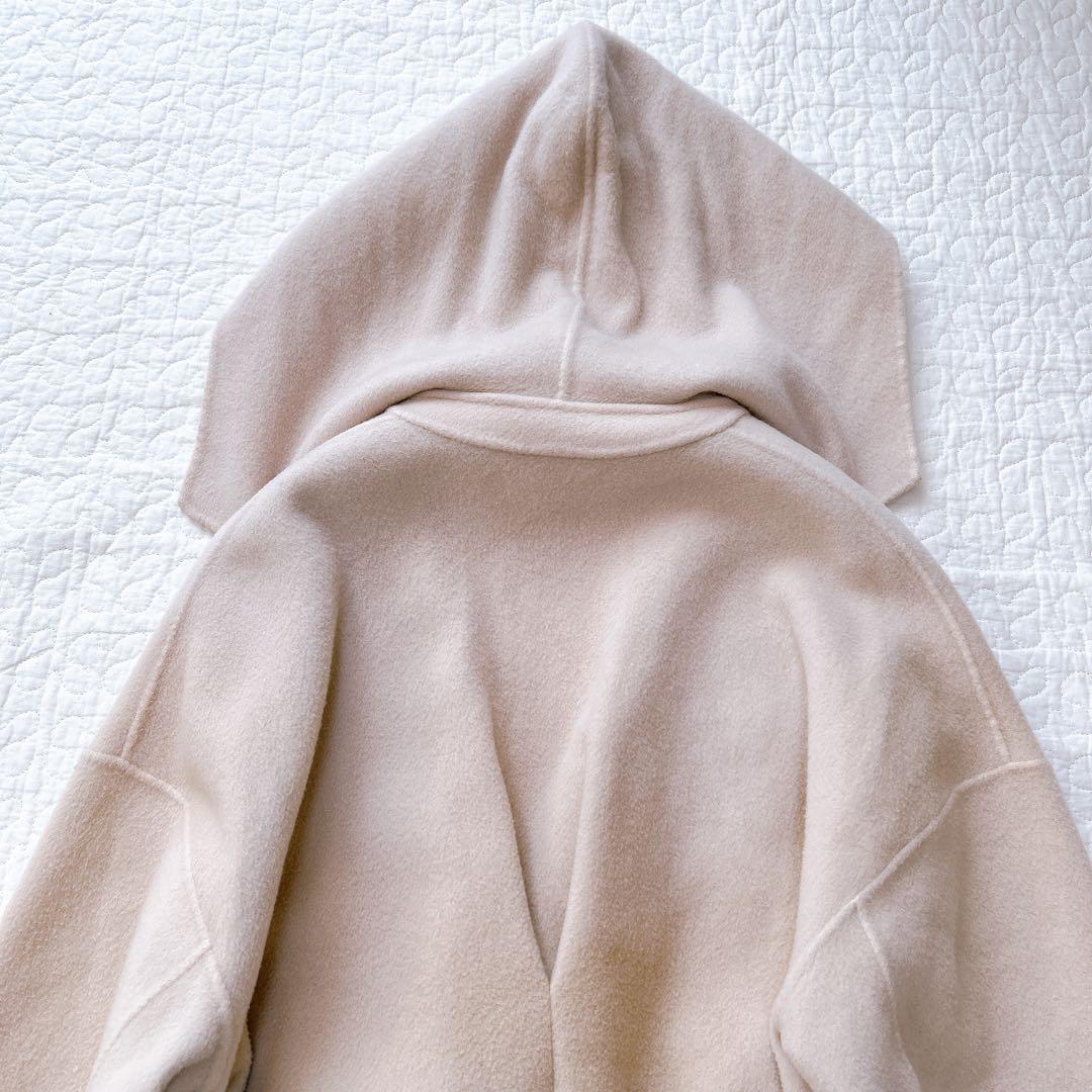 FRAY I.D マンテコ リバーコート ロング ベルト アイボリー S