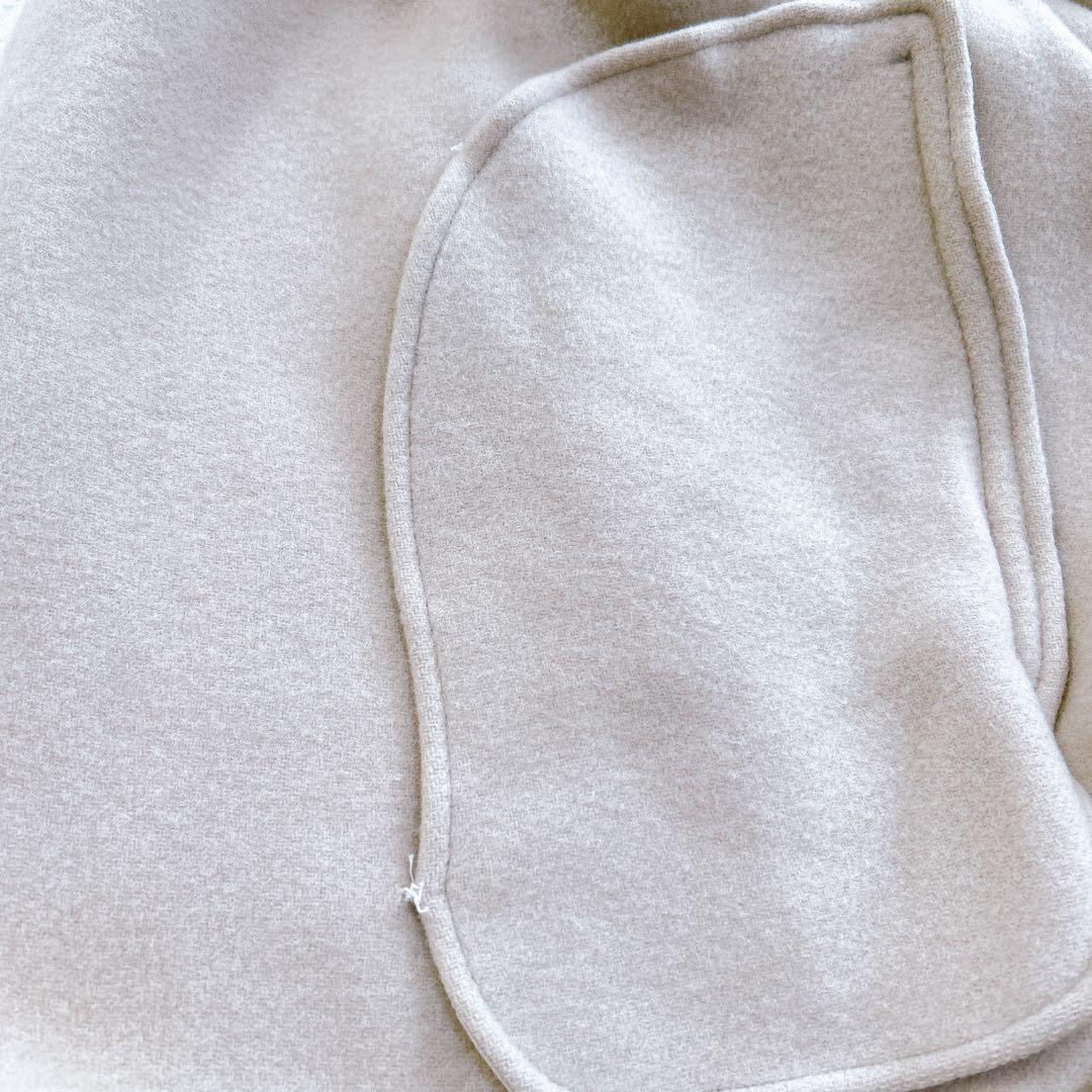 FRAY I.D マンテコ リバーコート ロング ベルト アイボリー S