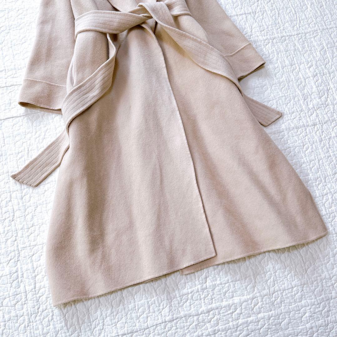 FRAY I.D マンテコ リバーコート ロング ベルト アイボリー S