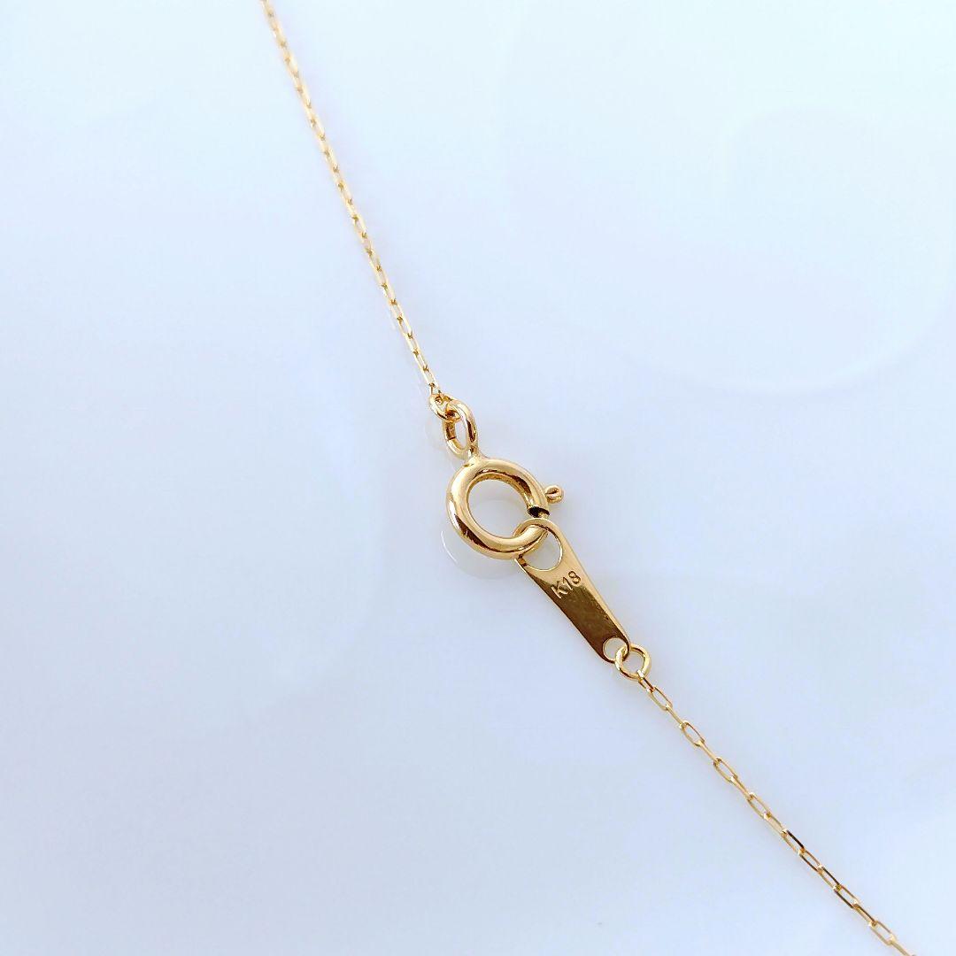 K18 18金 イエローゴールド ティアドロップ型 ネックレス