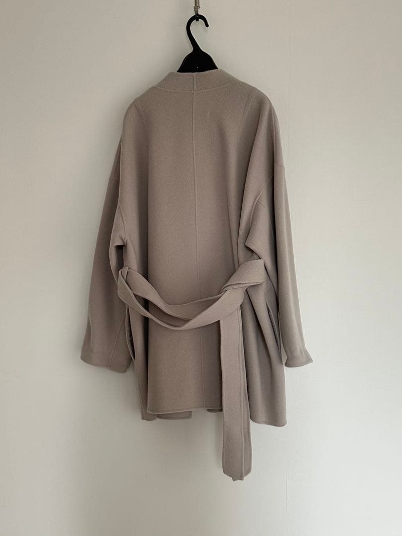 ウールリバーミディコートベージュ　【美品】