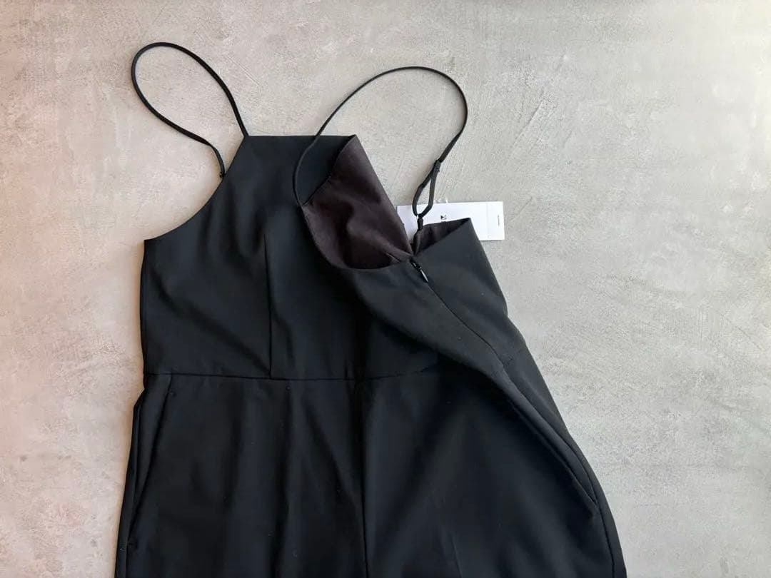 【新品未使用】23区　洗えるドライ2WAYストレッチ サロペット　38 ブラック