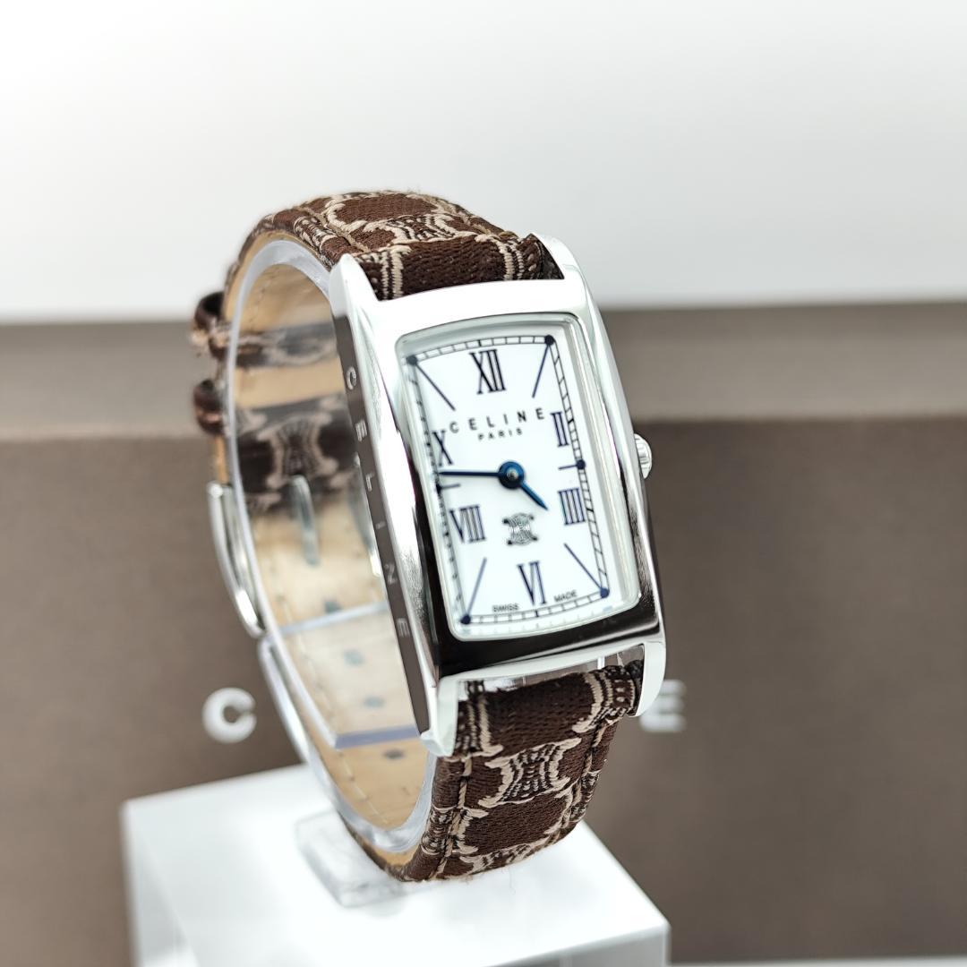 稼働 希少 美品 セリーヌ ブラゾン マカダム レクタンギュラー ヴィンテージ