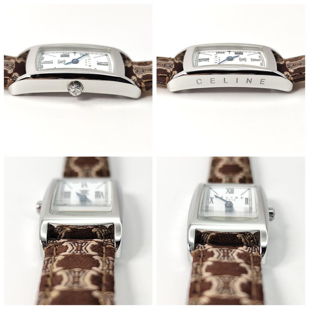 稼働 希少 美品 セリーヌ ブラゾン マカダム レクタンギュラー ヴィンテージ