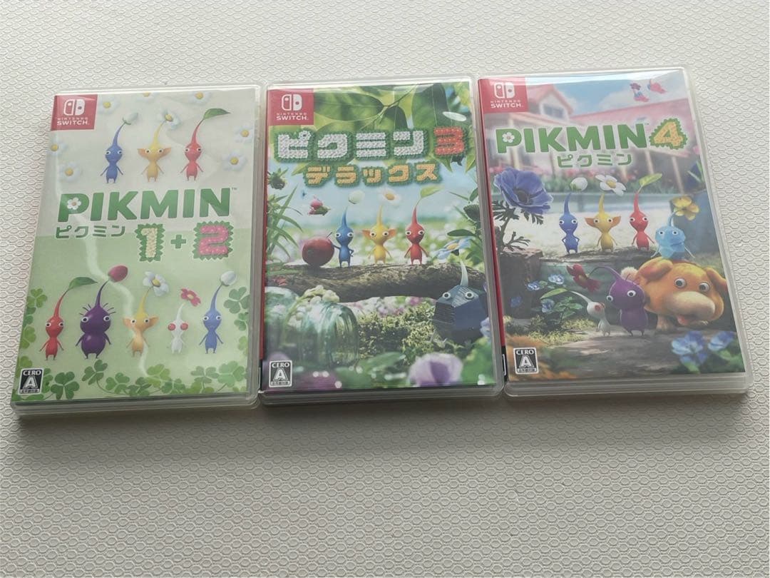 【値下げ中】PIKMIN 1+2 3 4 3個セット　Switchカセット
