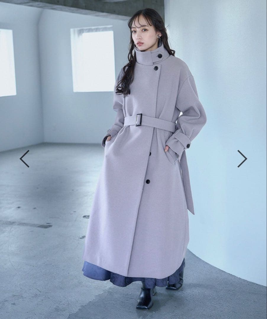 【HARE】ウーリーテック2WAY スタンドロングコート