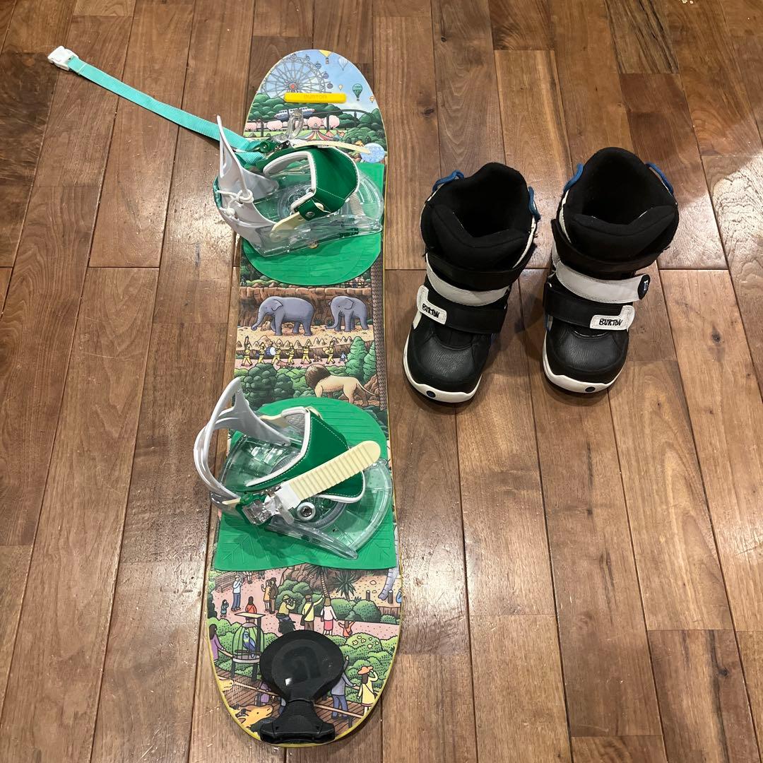バートン　スノーボード90cm ビンディング、ブーツ20cmキッズ用